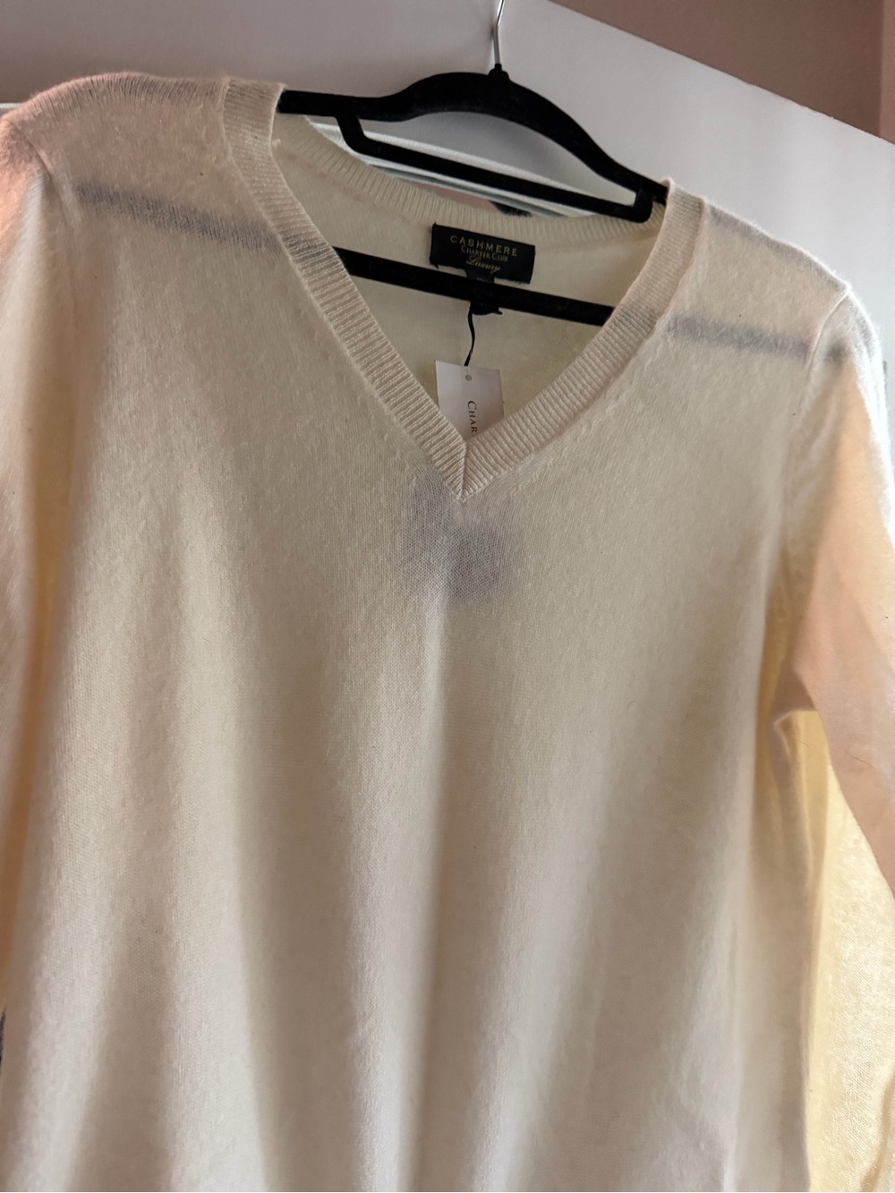 Charter Club Cream Cashmere Sweater